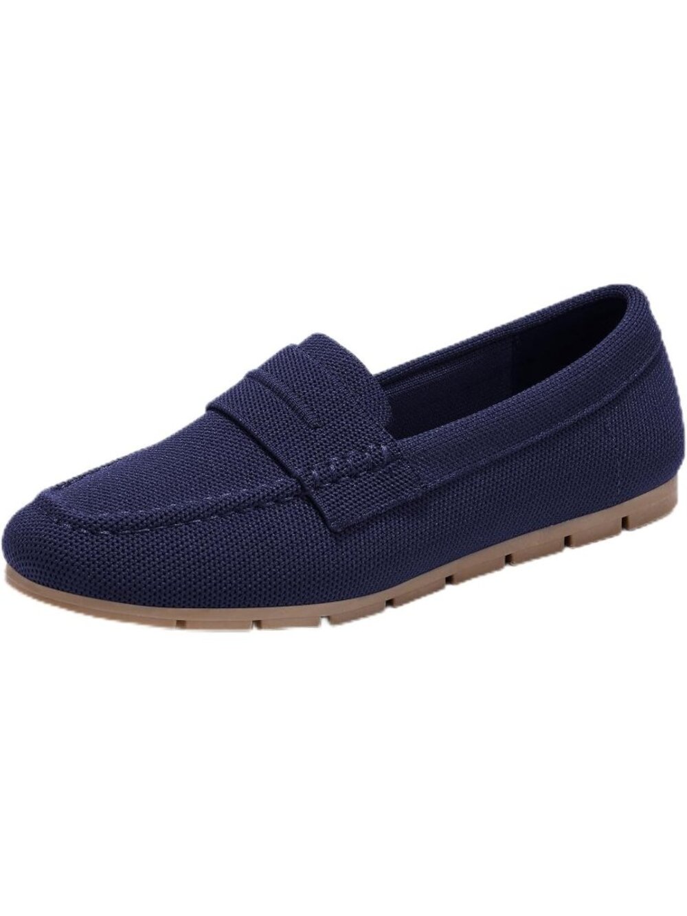 Women Navy Blue Mesh Comfortable Slip on Dressy Casual Walking Loafer Flat Shoes